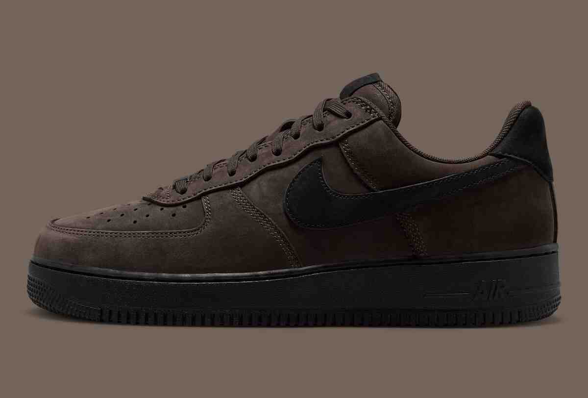 Nike Air Force 1 Low, Nike Air Force 1, Nike - 耐克 Air Force 1 Low 復古版 "黑茶 "外觀設計