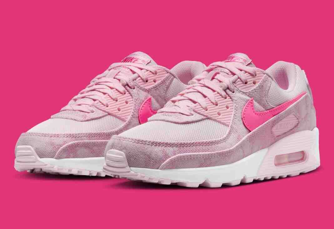 Nike Air Max 90, Nike Air Max, Nike - 耐克 Air Max 90 採用 "粉色牛仔布"，盡顯少女風情