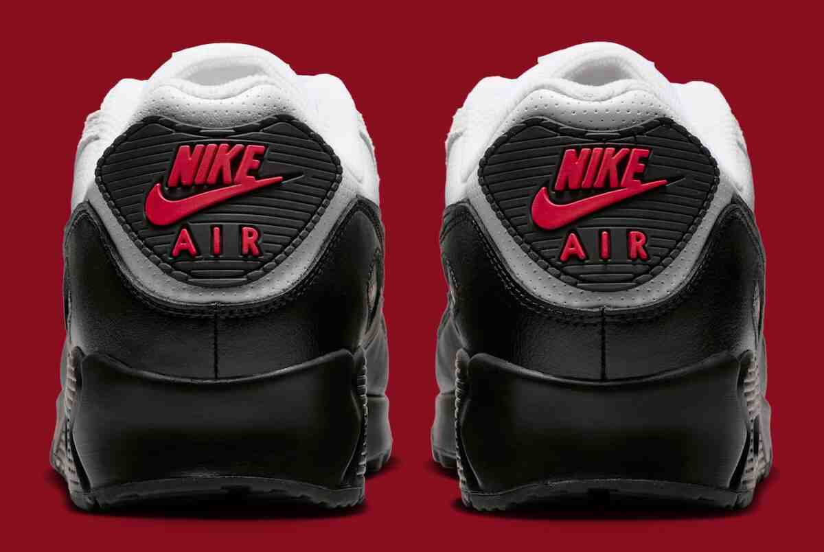 Nike Air Max 90, Nike Air Max, Nike - 耐克 Air Max 90 "白/黑 "配紅色烙印
