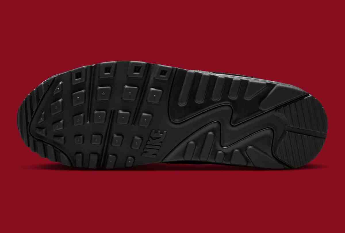 Nike Air Max 90, Nike Air Max, Nike - 耐克 Air Max 90 "白/黑 "配紅色烙印