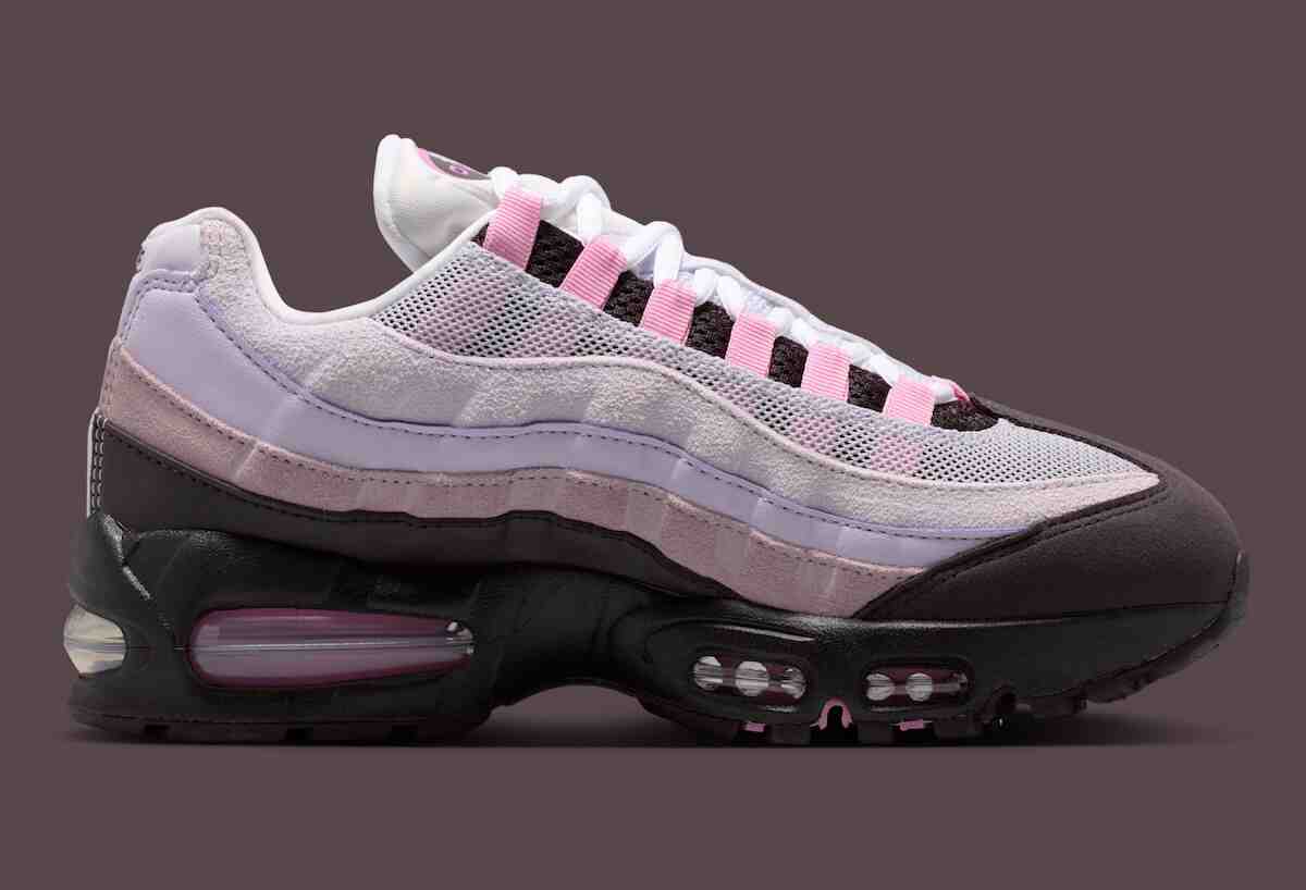 Nike Air Max 95, Nike Air Max, Nike, Air Max 95 - 耐克 Air Max 95 "勃艮第灰 "平衡粉色與深色的對比