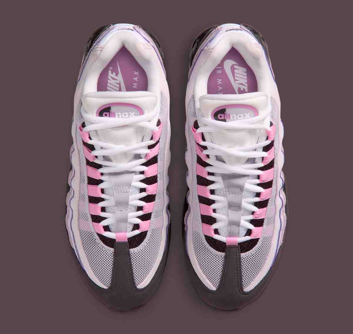 Nike Air Max 95, Nike Air Max, Nike, Air Max 95 - 耐克 Air Max 95 "勃艮第灰 "平衡粉色與深色的對比