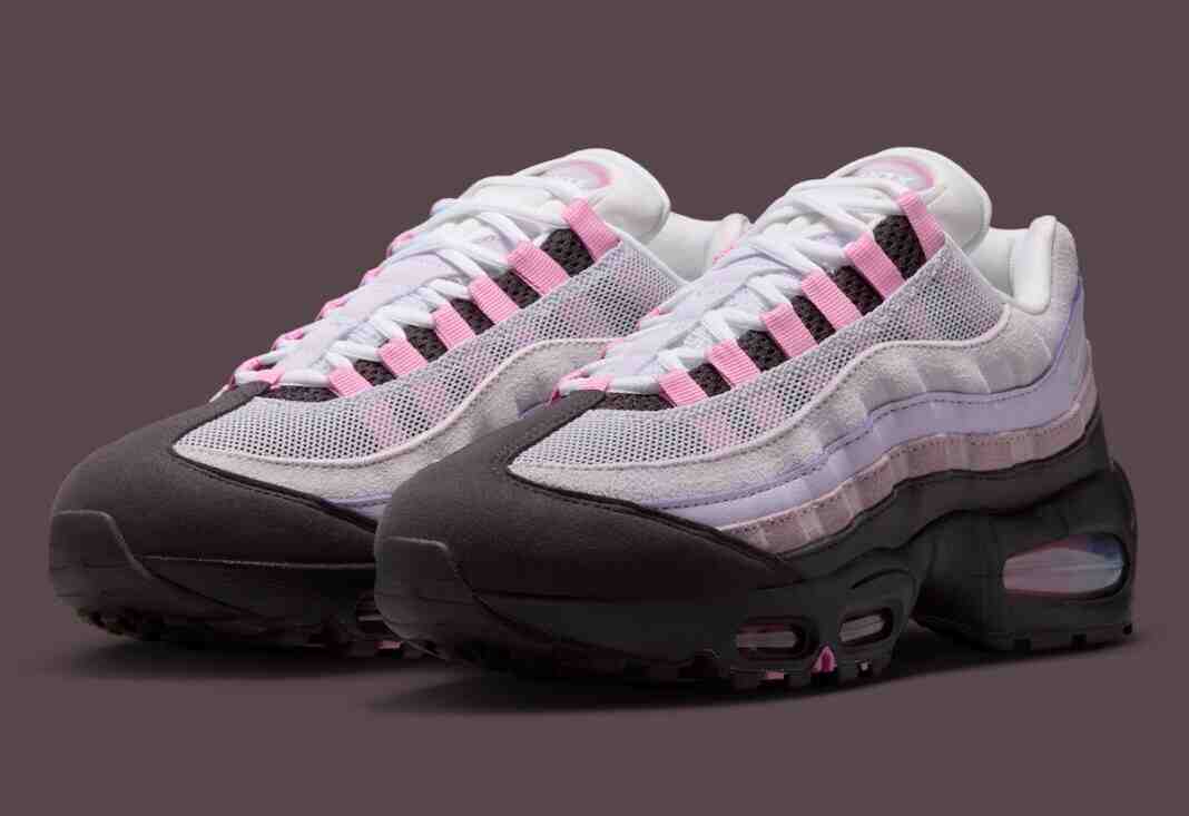 Nike Air Max 95, Nike Air Max, Nike, Air Max 95 - 耐克 Air Max 95 "勃艮第灰 "平衡粉色與深色的對比