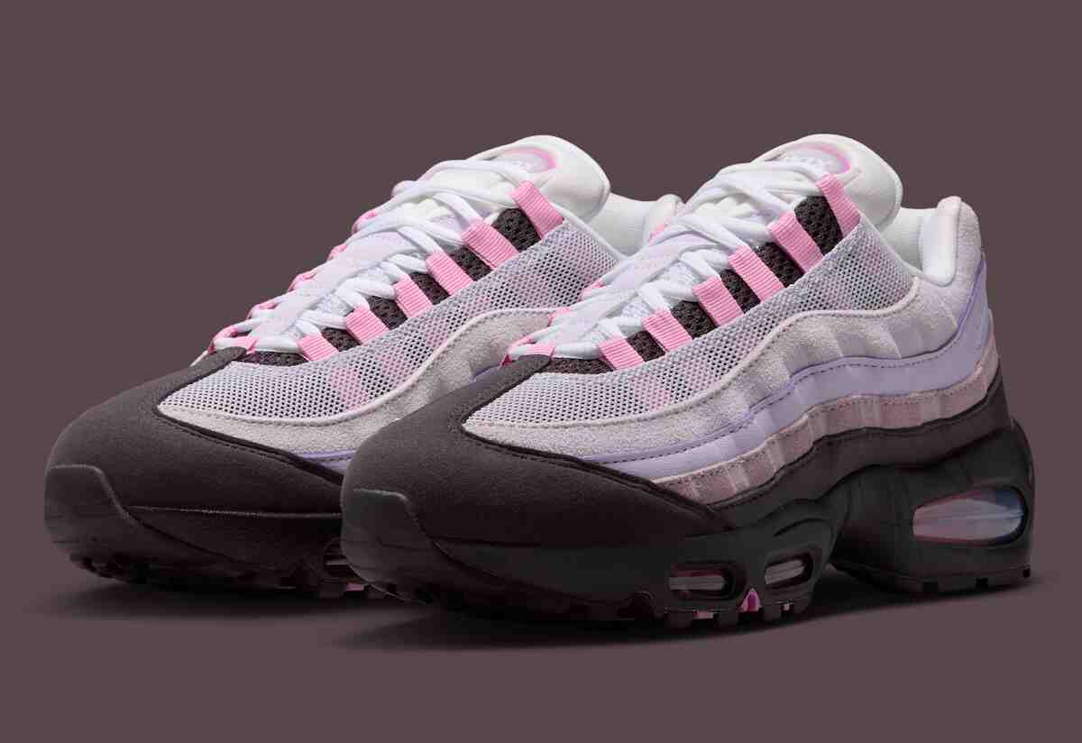 Nike Air Max 95, Nike Air Max, Nike, Air Max 95 - 耐克 Air Max 95 "勃艮第灰 "平衡粉色與深色的對比