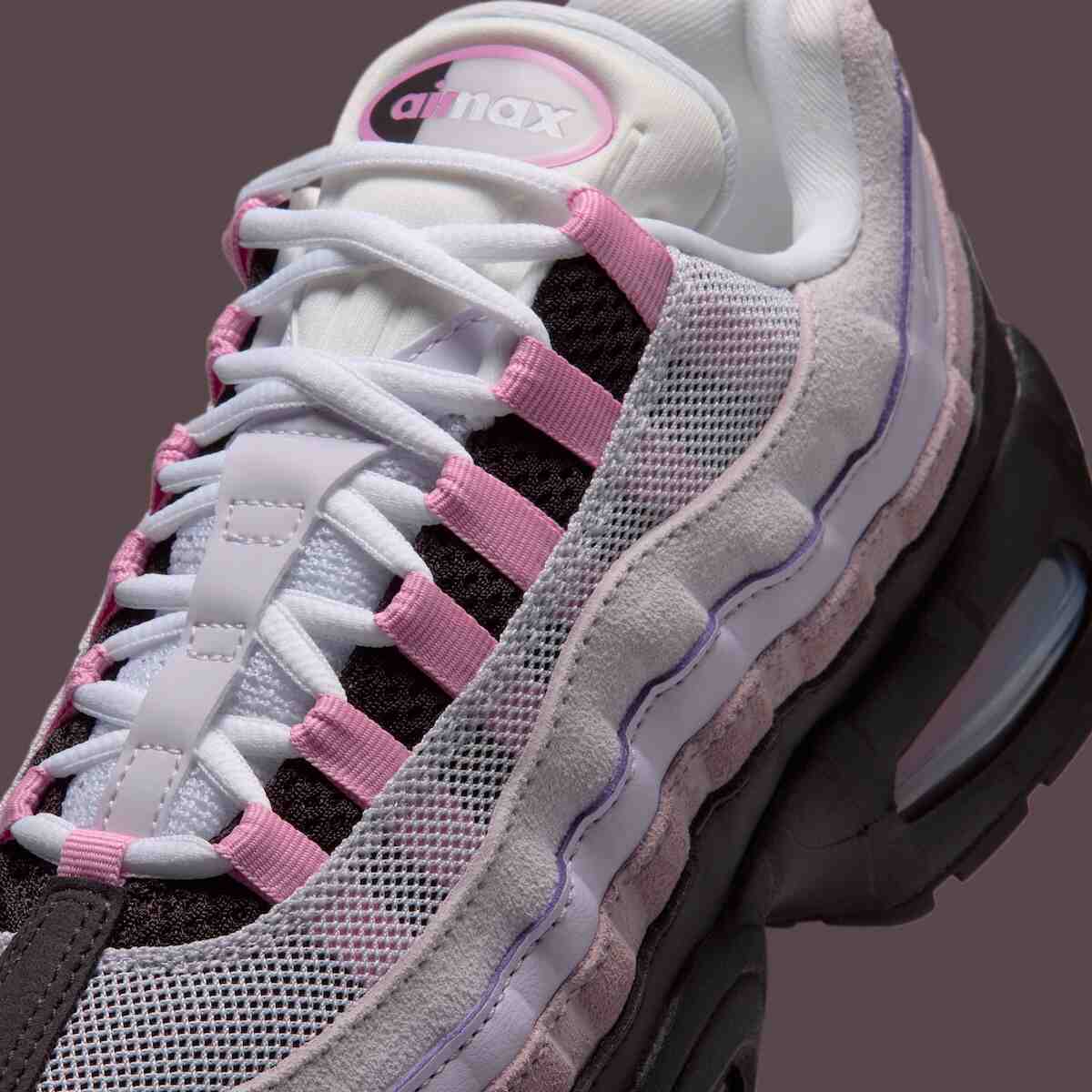 Nike Air Max 95, Nike Air Max, Nike, Air Max 95 - 耐克 Air Max 95 "勃艮第灰 "平衡粉色與深色的對比