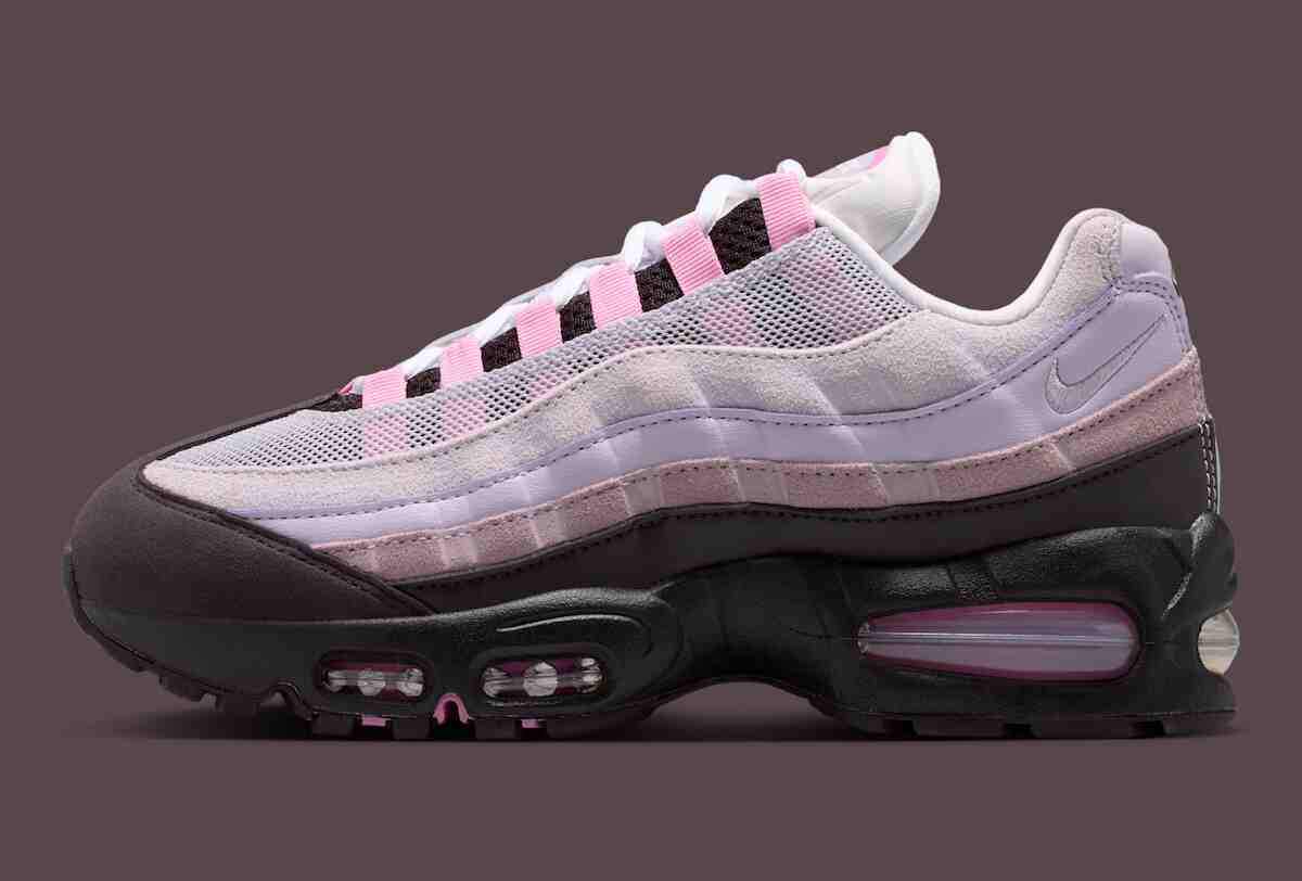 Nike Air Max 95, Nike Air Max, Nike, Air Max 95 - 耐克 Air Max 95 "勃艮第灰 "平衡粉色與深色的對比
