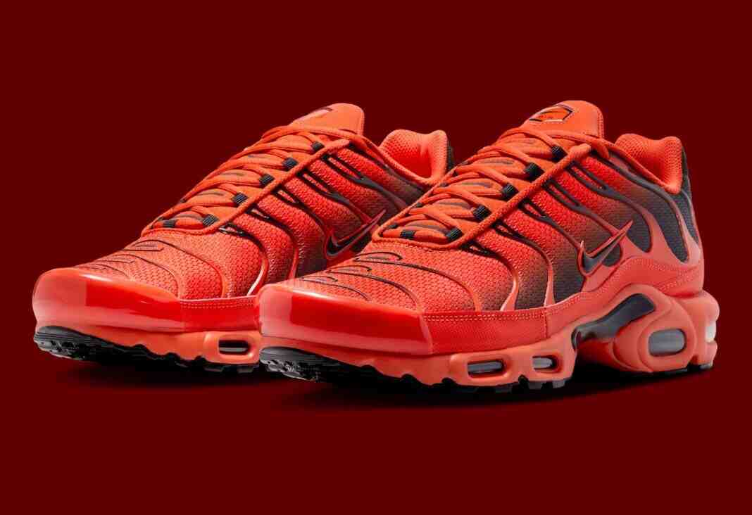 Nike Air Max Plus, Nike Air Max, Nike - 耐克 Air Max Plus "Picante紅 "帶來鮮明的紅黑配色