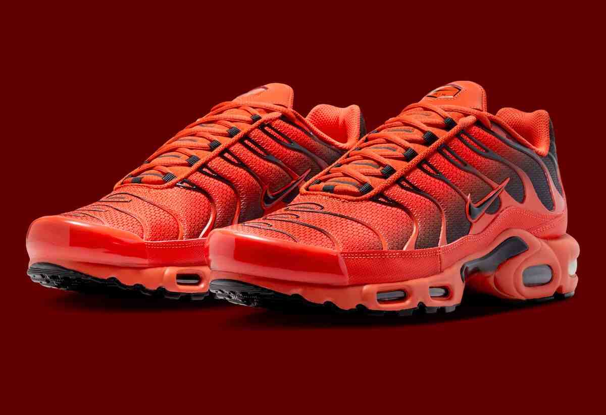 Nike Air Max Plus, Nike Air Max, Nike - 耐克 Air Max Plus "Picante紅 "帶來鮮明的紅黑配色
