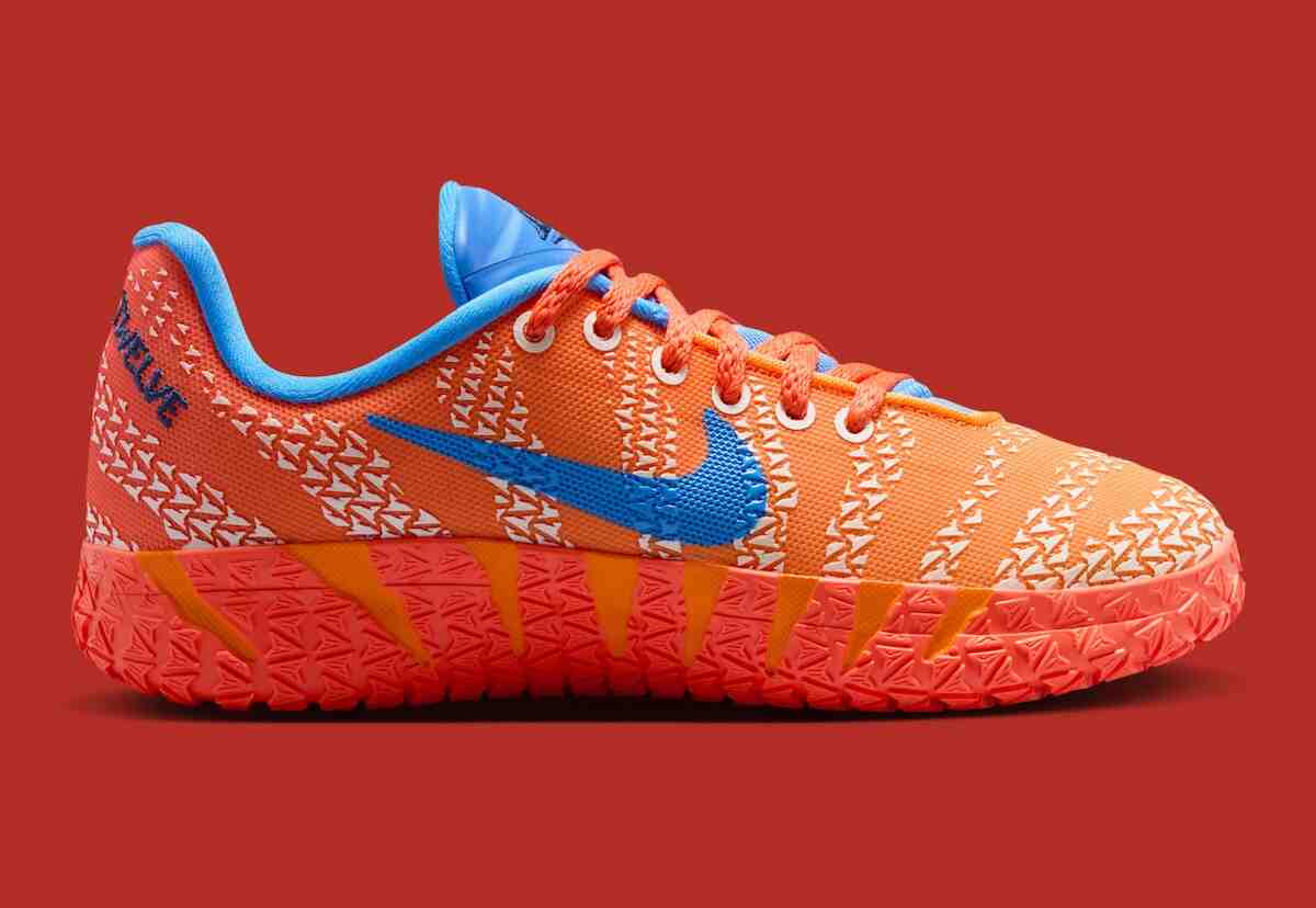 Nike Ja 3, Nike, Ja Morant - 耐克 Ja 3 GS "藍水晶/草皮橙 "採用尼克斯隊的混搭配色