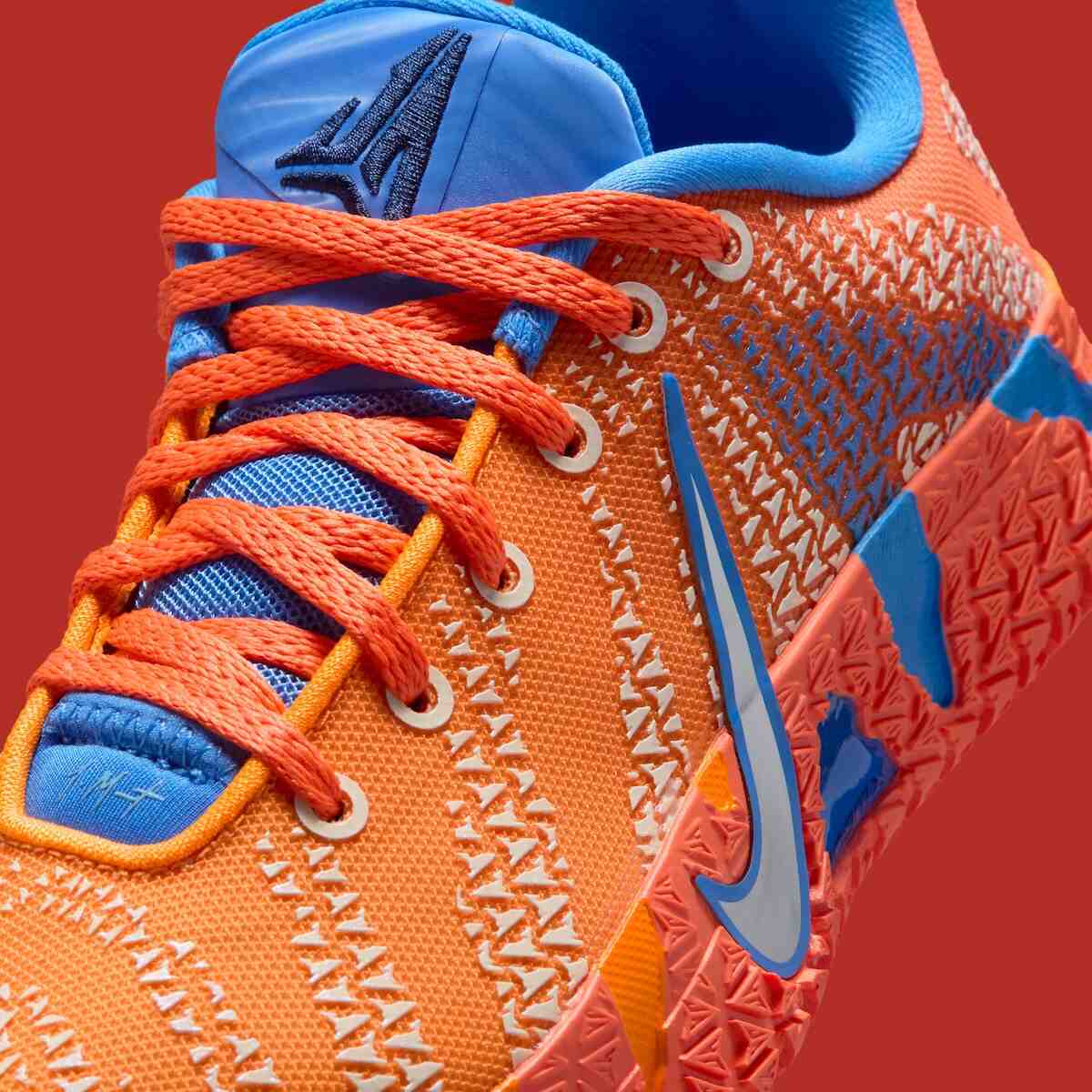 Nike Ja 3, Nike, Ja Morant - 耐克 Ja 3 GS "藍水晶/草皮橙 "採用尼克斯隊的混搭配色