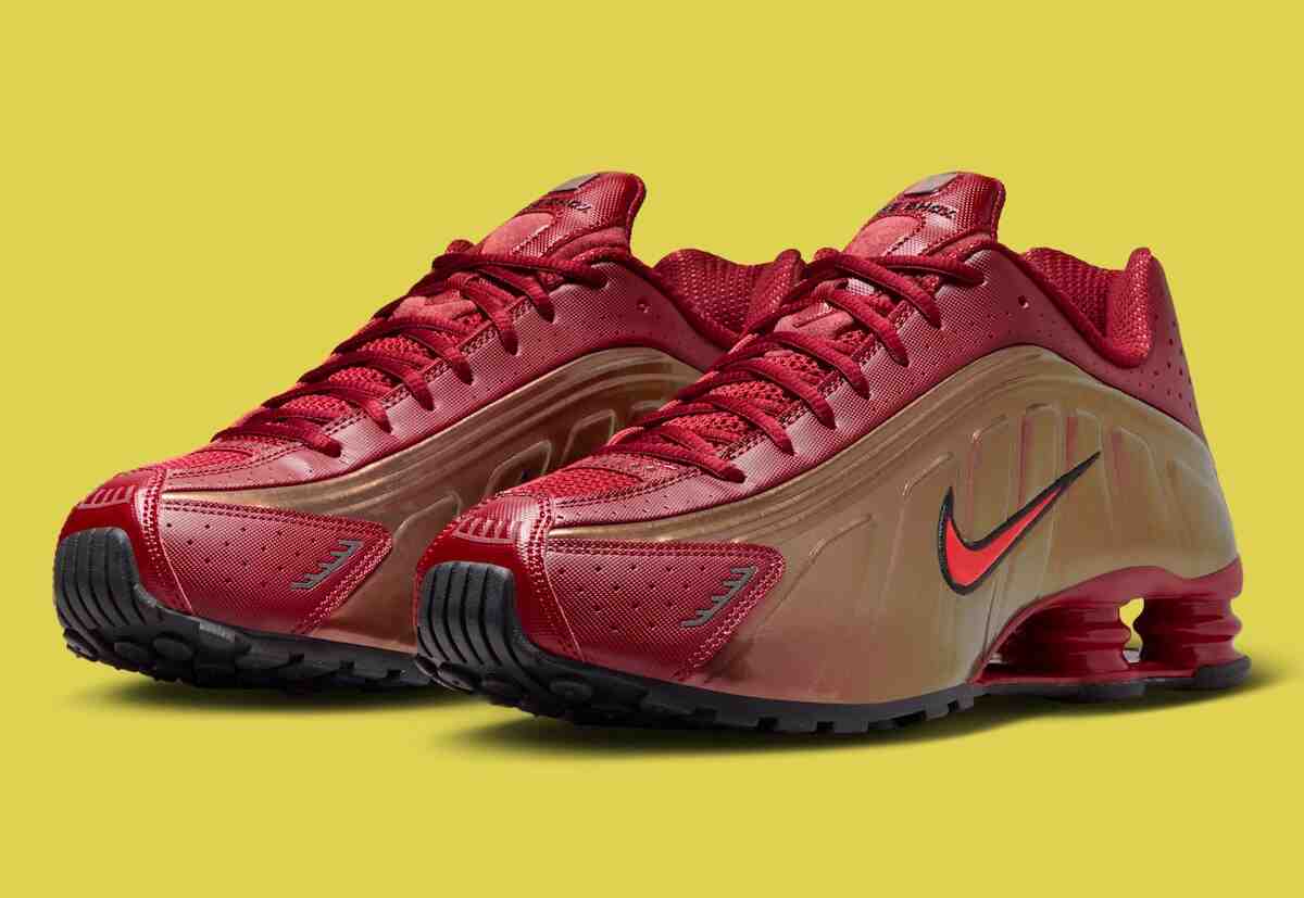 耐克 Shox R4 "鋼鐵俠 "紅銅配色未來感十足 Nike Shox, Nike - 耐克 Shox R4 "鋼鐵俠 "紅銅配色未來感十足