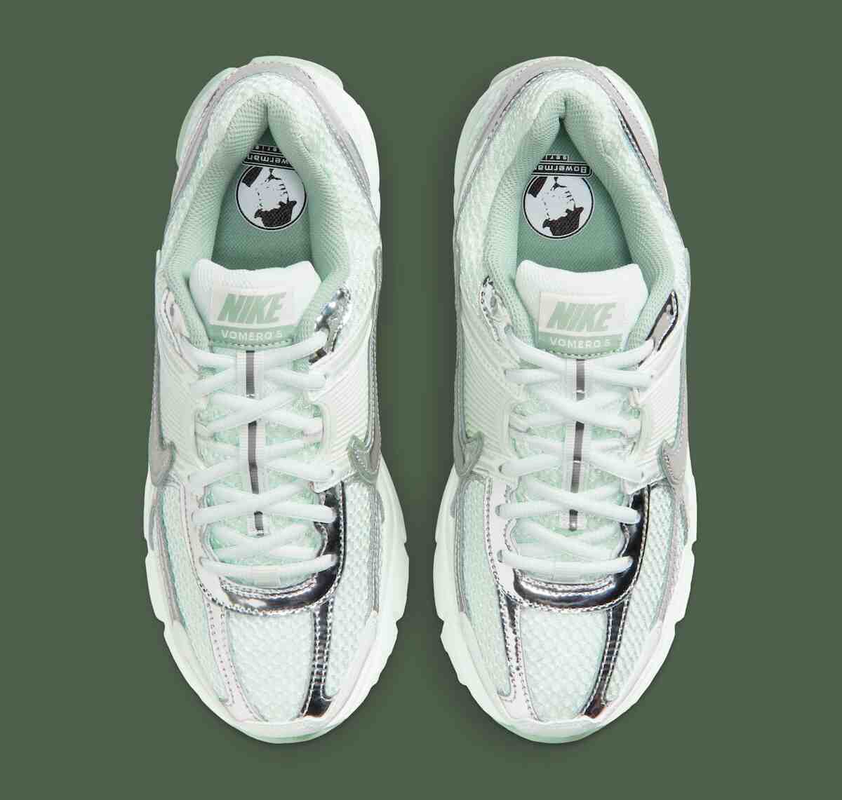 Nike Zoom Vomero 5, Nike - 耐克 Zoom Vomero 5 "裸綠 "為 2026 年夏季帶來柔和的鍍鉻效果